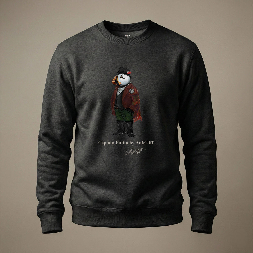 AukCliff® Captain Puffin Sweatshirt Captain Puffin™ Welsh Heritage Sweatshirt
