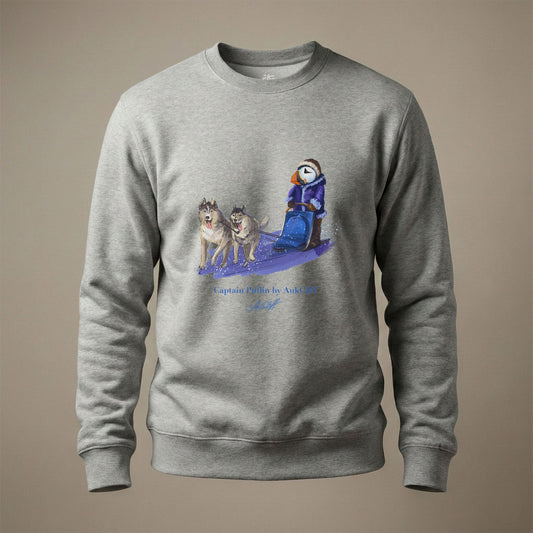 AukCliff Captain Puffin Sweatshirt Carbon Grey / S Captain Puffin™ Arctic Dog Sledder Sweatshirt