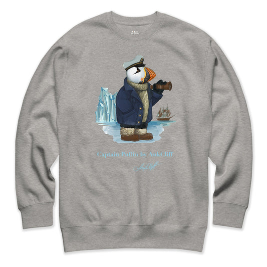 AukCliff Captain Puffin Sweatshirt Carbon Grey / S Captain Puffin™ Arctic Sailor Sweatshirt