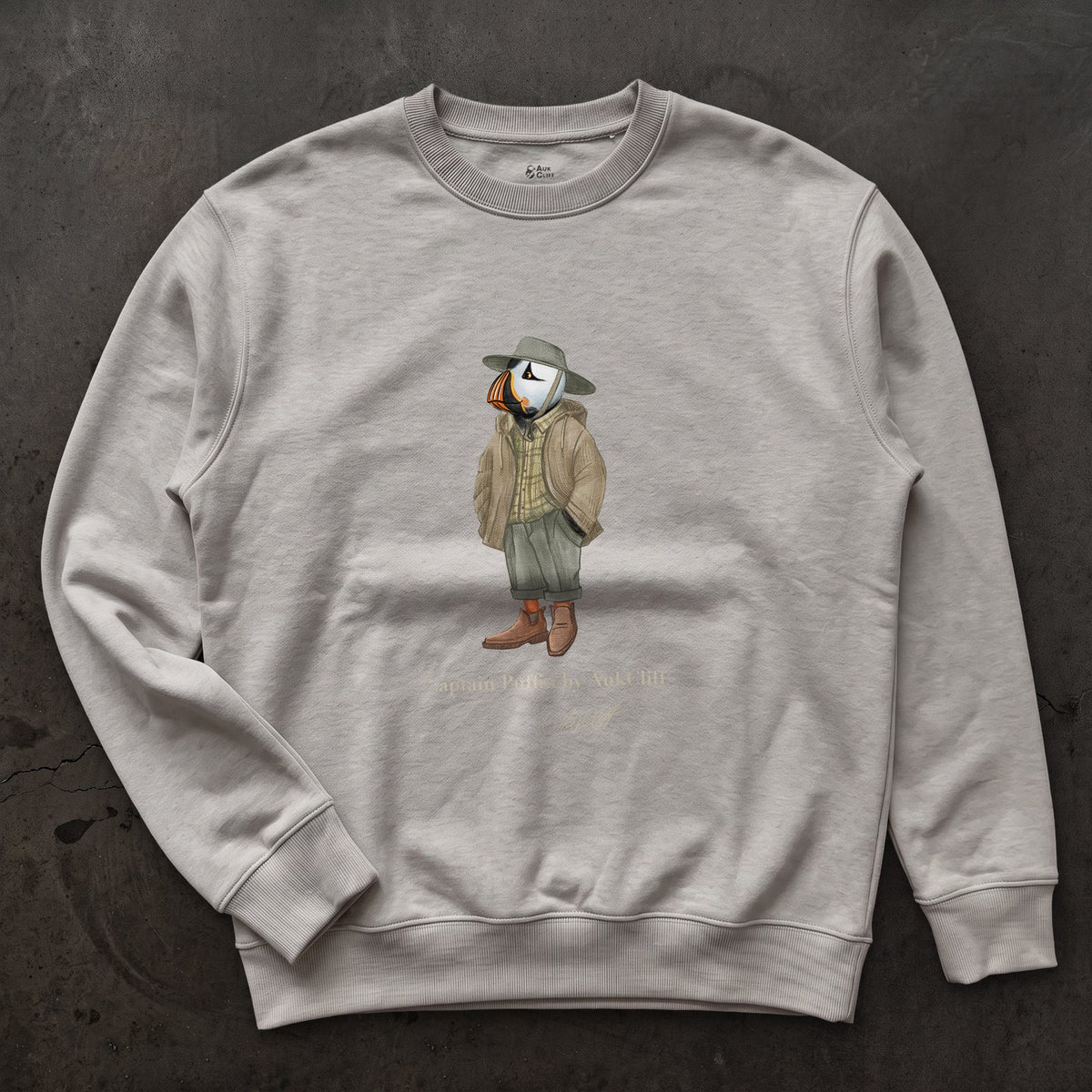 AukCliff® Captain Puffin Sweatshirt Carbon Grey / S Captain Puffin “Australian Bushwalker” Sweatshirt