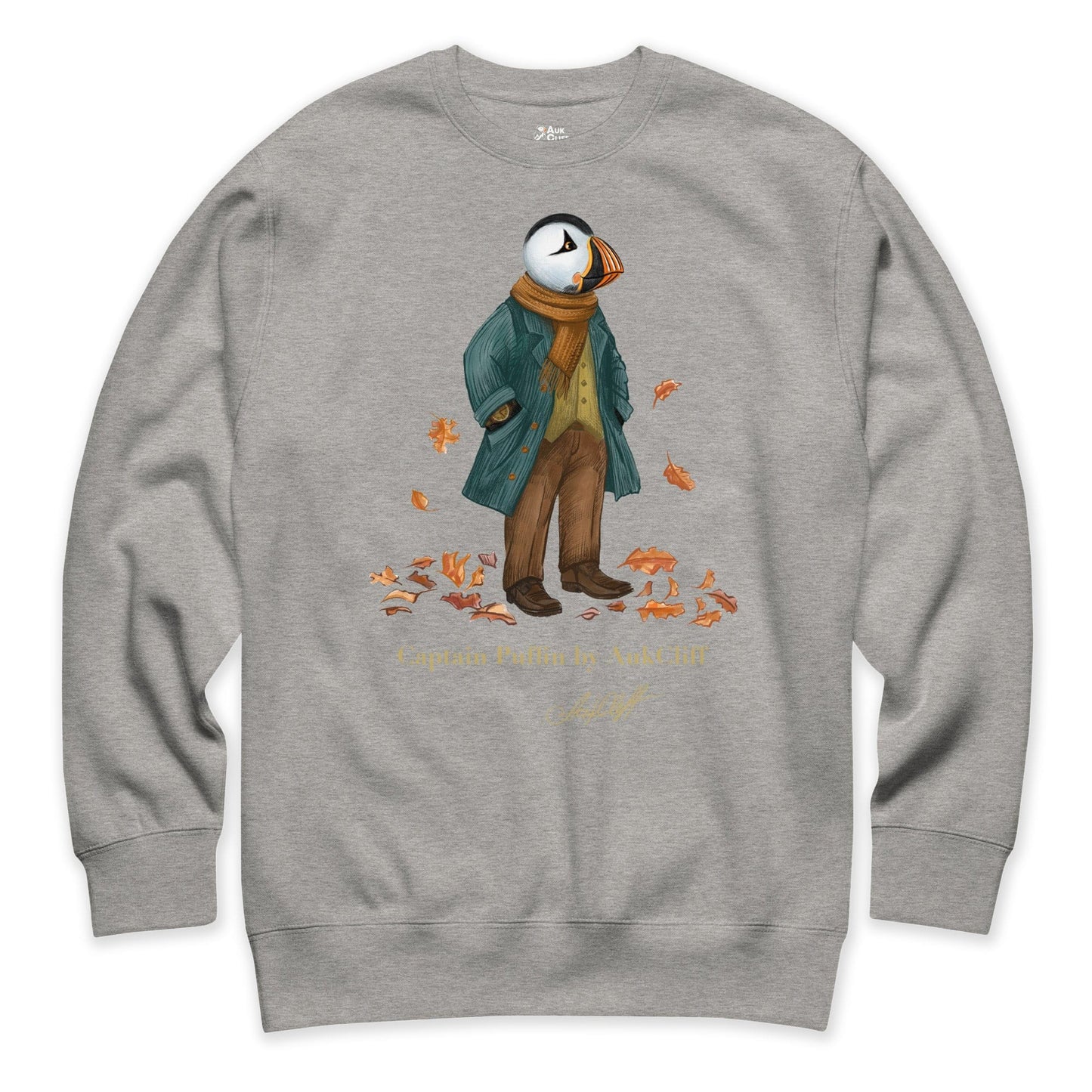 AukCliff Captain Puffin Sweatshirt Carbon Grey / S Captain Puffin™ “Autumn Wanderer” Sweatshirt