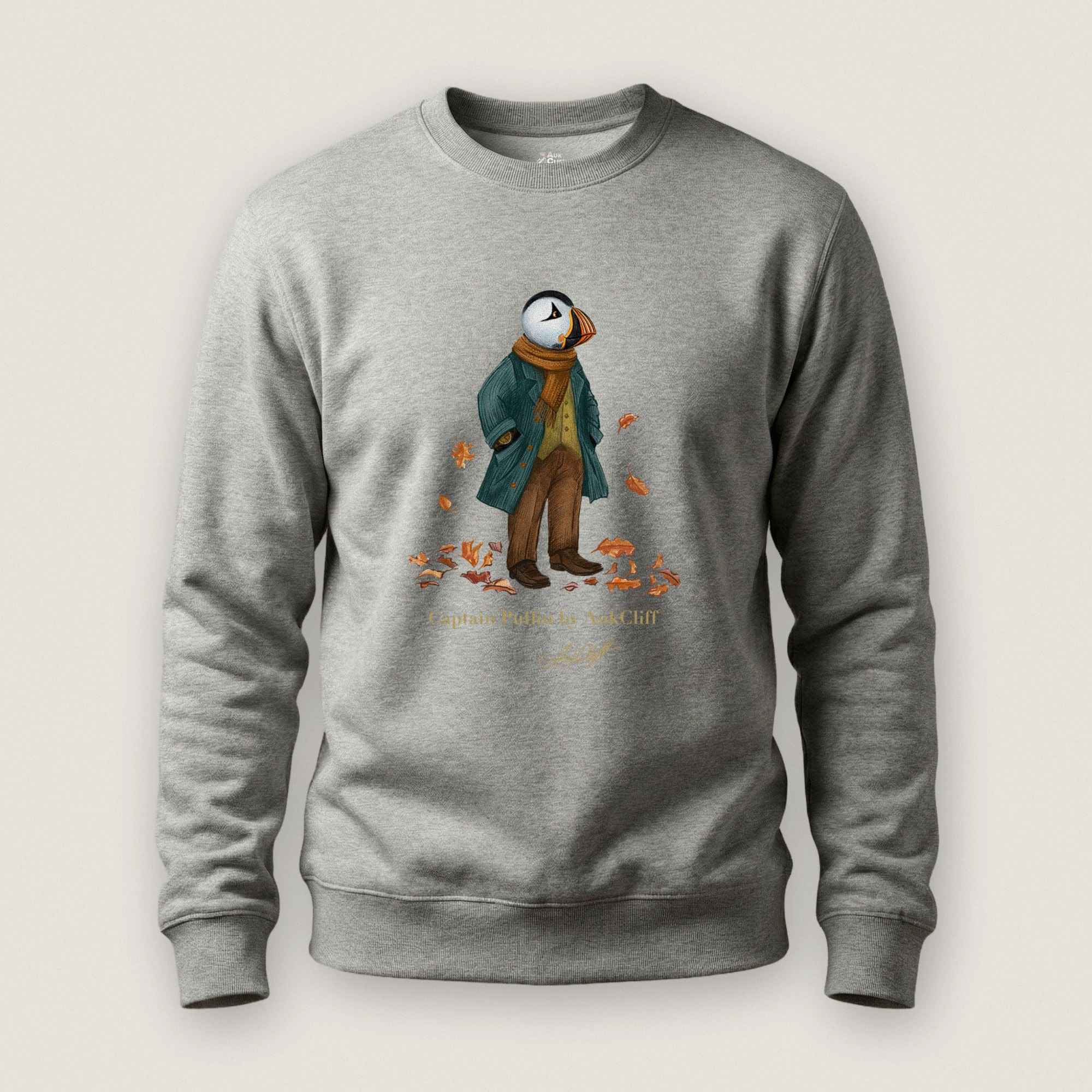 AukCliff Captain Puffin Sweatshirt Carbon Grey / S Captain Puffin™ “Autumn Wanderer” Sweatshirt