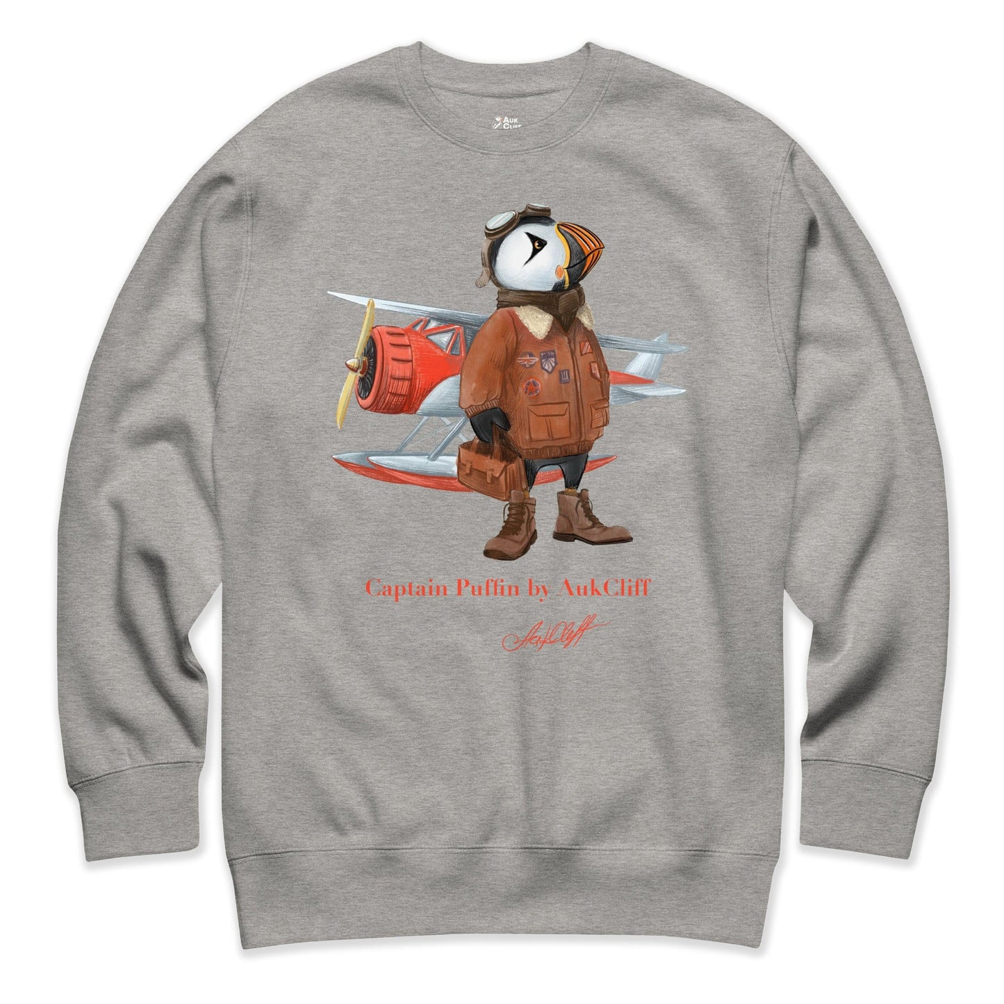 AukCliff Captain Puffin Sweatshirt Carbon Grey / S Captain Puffin™ Bush Pilot Sweatshirt
