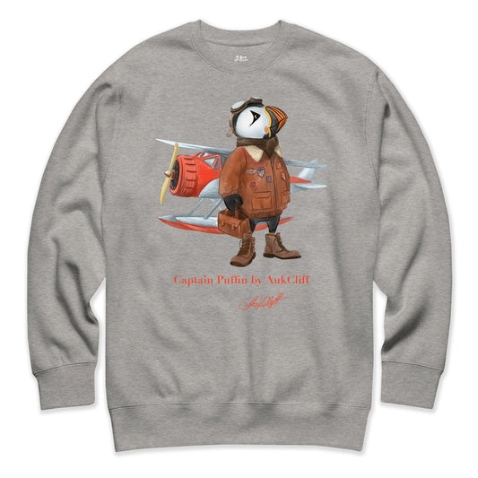AukCliff Captain Puffin Sweatshirt Carbon Grey / S Captain Puffin™ Bush Pilot Sweatshirt