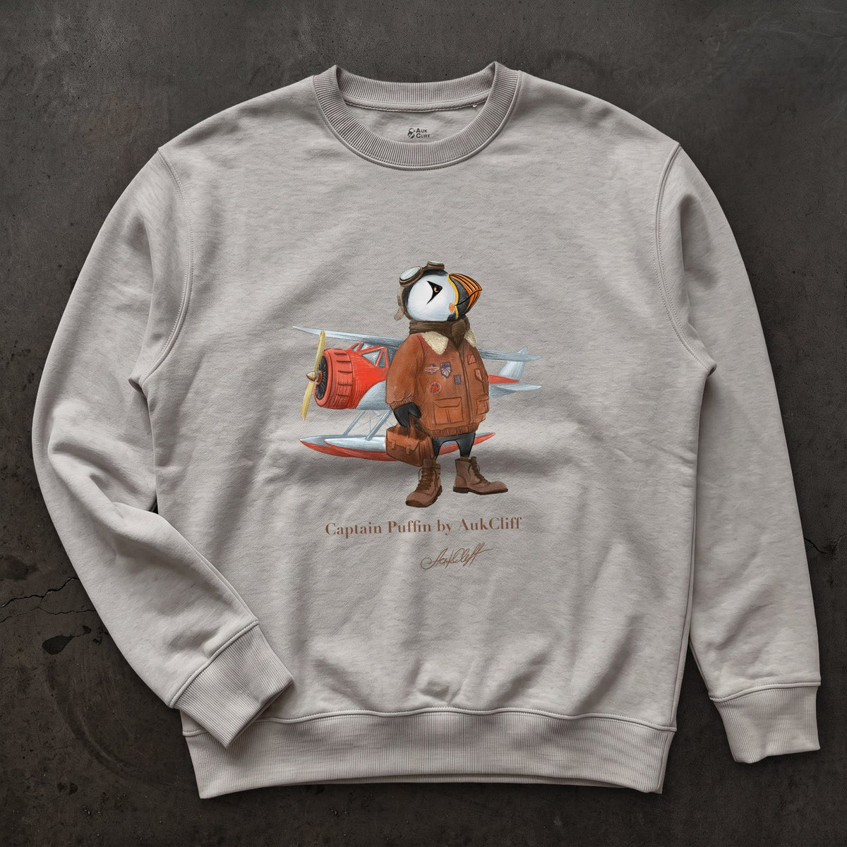 AukCliff Captain Puffin Sweatshirt Carbon Grey / S Captain Puffin™ Bush Pilot Sweatshirt