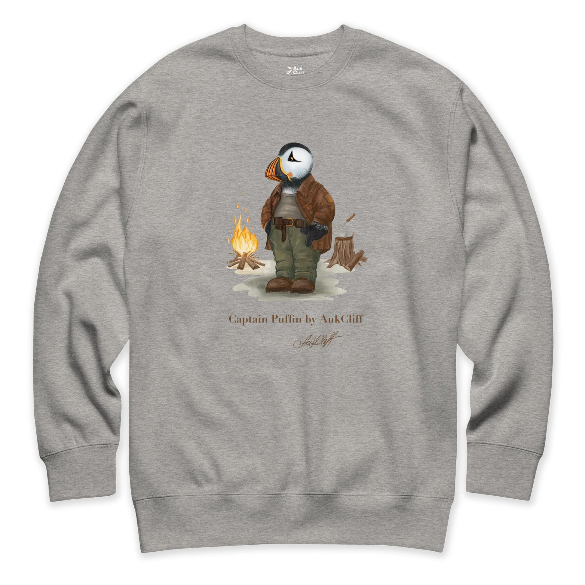 AukCliff Captain Puffin Sweatshirt Carbon Grey / S Captain Puffin™ Bushcraft Sweatshirt
