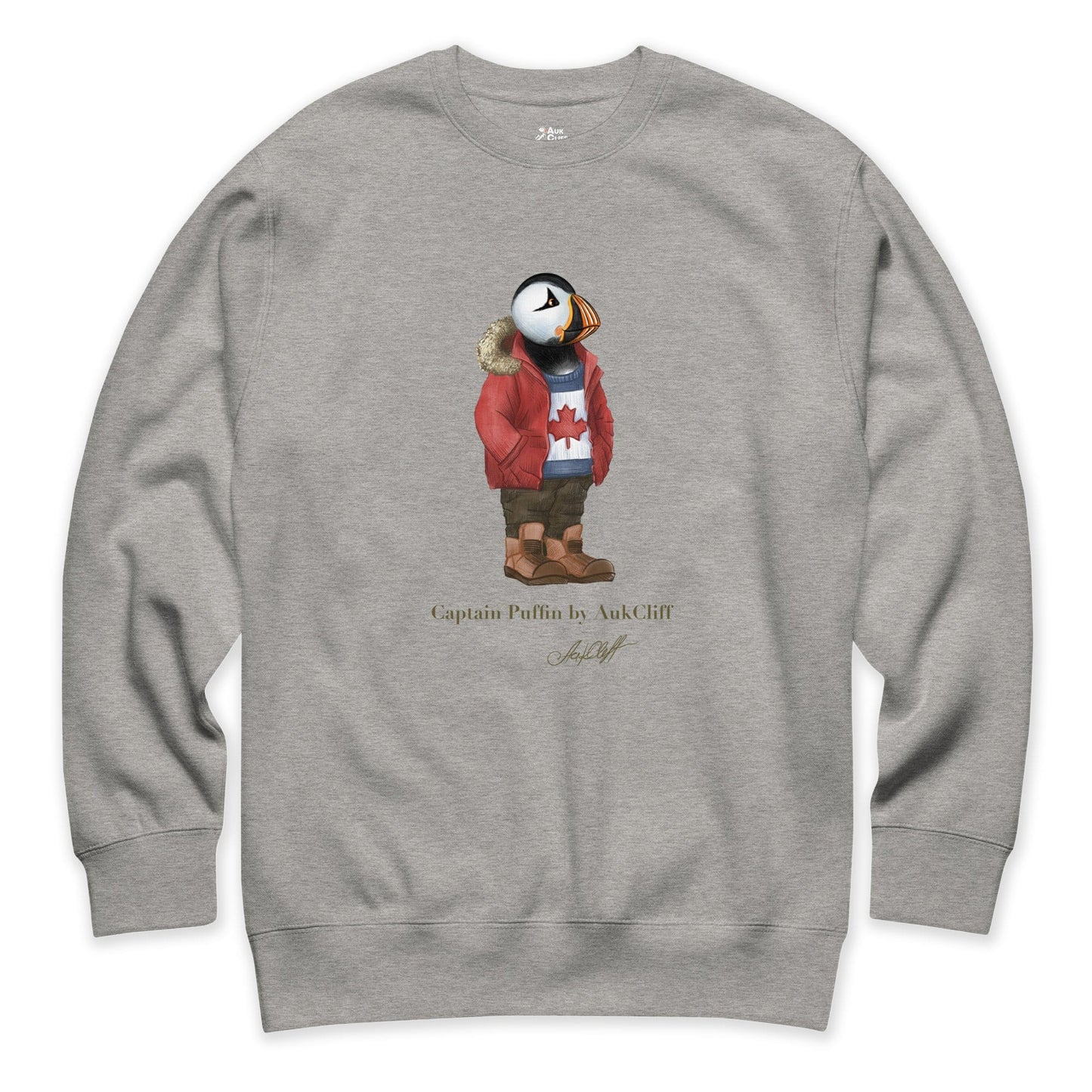 AukCliff Captain Puffin Sweatshirt Carbon Grey / S Captain Puffin™ “Canada Trail Giver” Sweatshirt