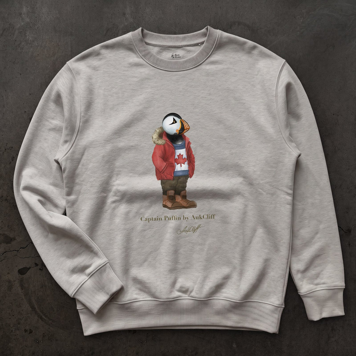AukCliff Captain Puffin Sweatshirt Carbon Grey / S Captain Puffin™ “Canada Trailkeeper” Sweatshirt