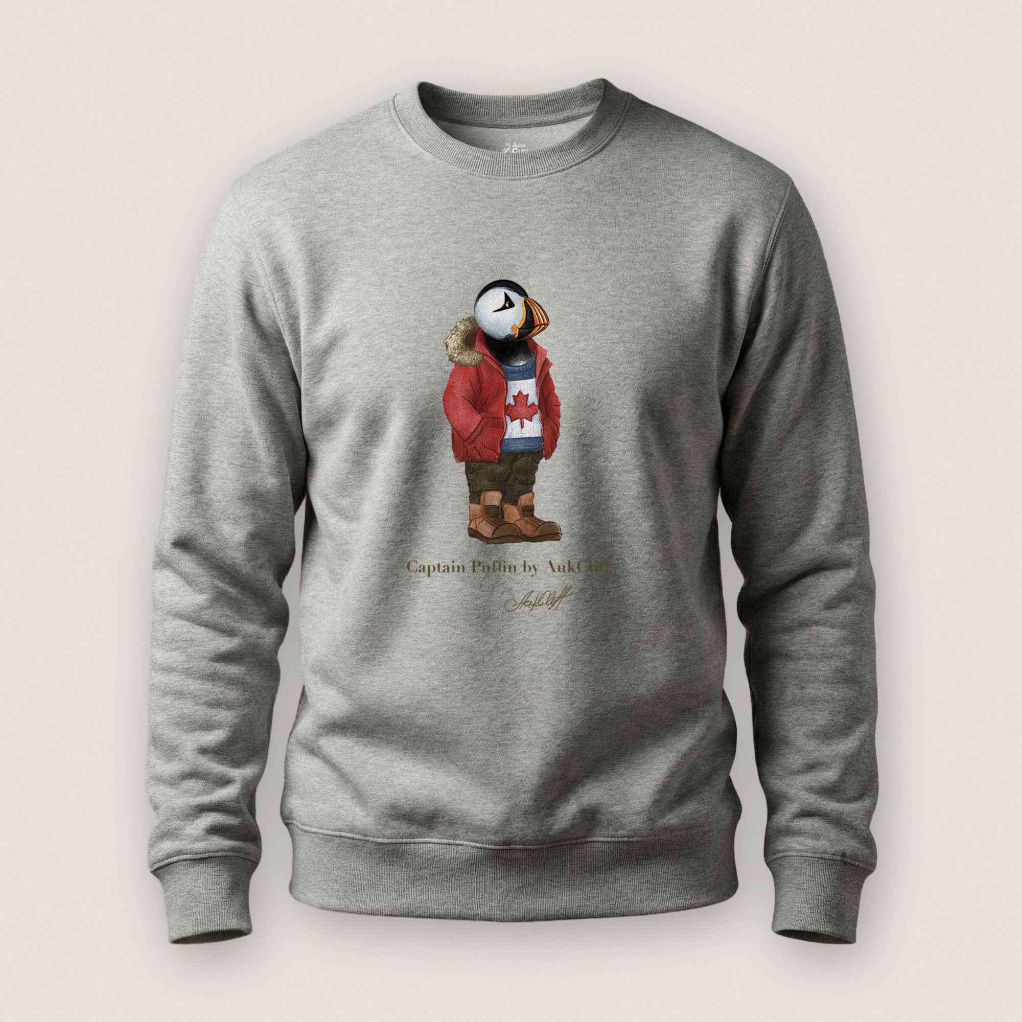AukCliff Captain Puffin Sweatshirt Carbon Grey / S Captain Puffin™ “Canada Trailkeeper” Sweatshirt
