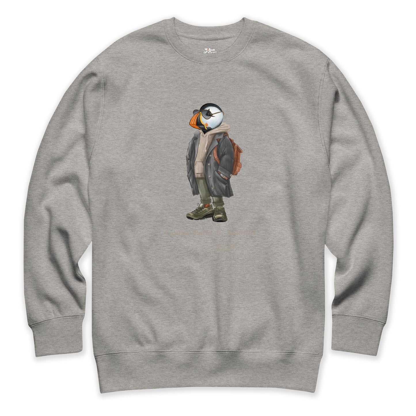 AukCliff® Captain Puffin Sweatshirt Carbon Grey / S Captain Puffin™ “City Explorer” Sweatshirt