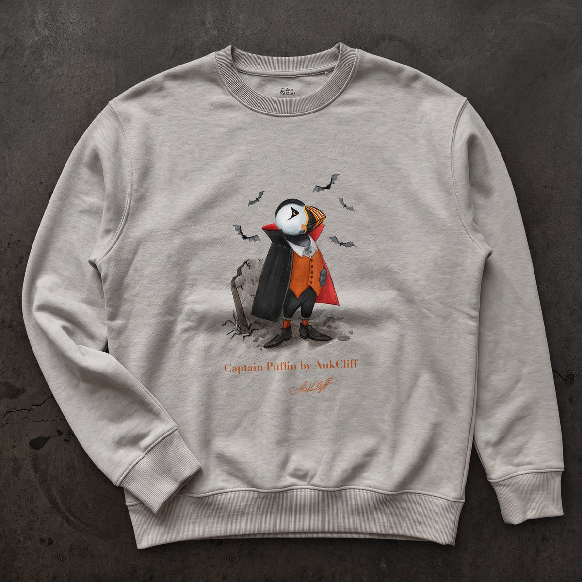 AukCliff Captain Puffin Sweatshirt Carbon Grey / S Captain Puffin™ "Count Dracula" Sweatshirt