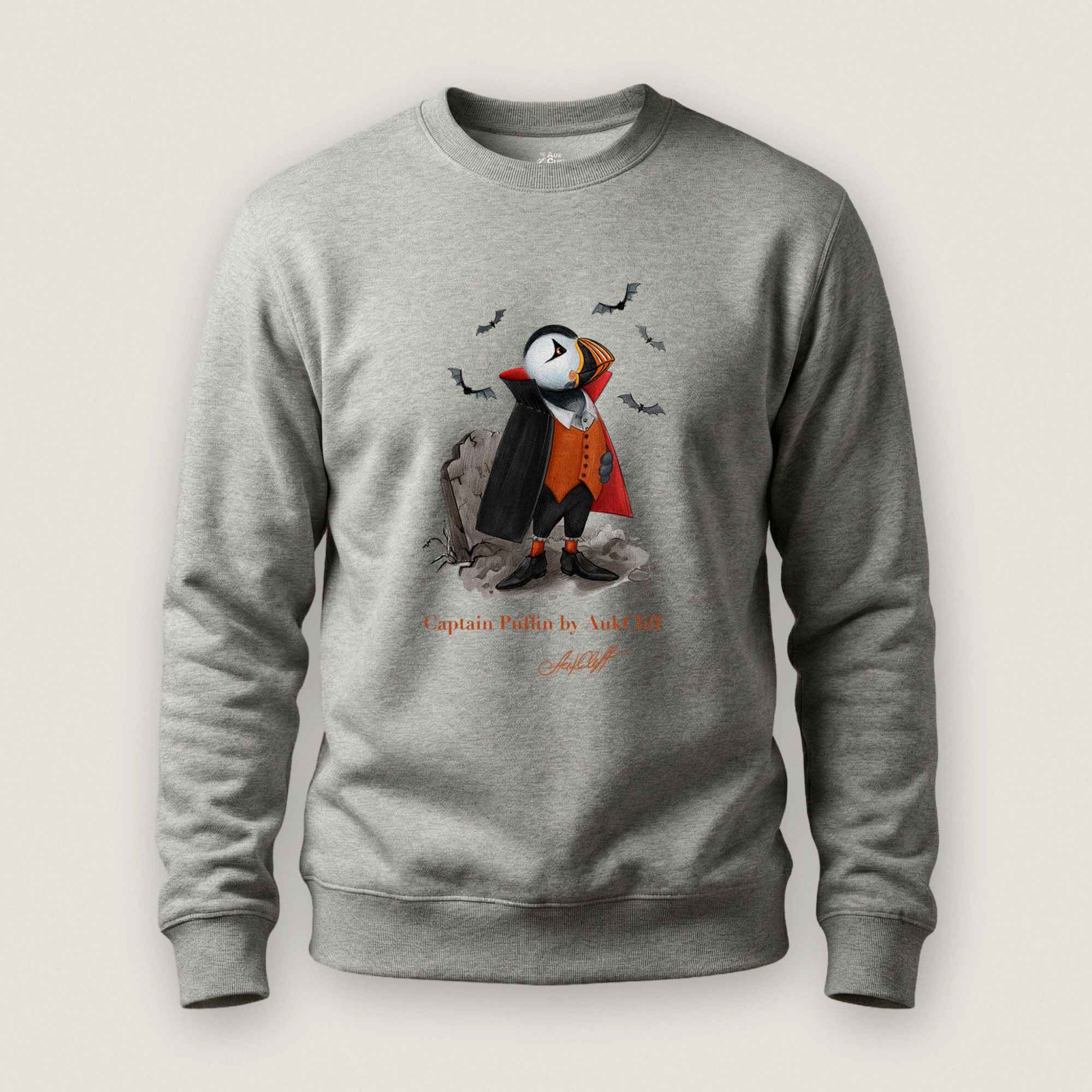 AukCliff Captain Puffin Sweatshirt Carbon Grey / S Captain Puffin™ "Count Dracula" Sweatshirt