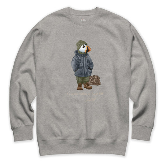 AukCliff® Captain Puffin Sweatshirt Carbon Grey / S Captain Puffin™ “Expedition Scout” Sweatshirt