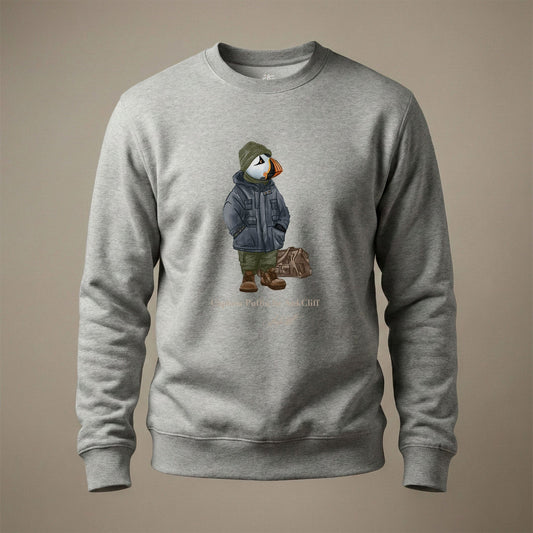 AukCliff® Captain Puffin Sweatshirt Carbon Grey / S Captain Puffin™ “Expedition Scout” Sweatshirt