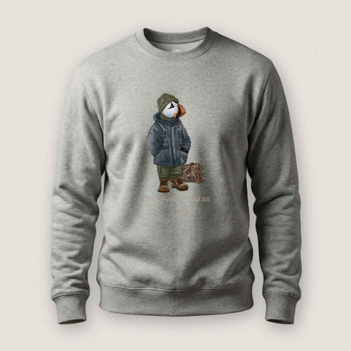 AukCliff® Captain Puffin Sweatshirt Carbon Grey / S Captain Puffin™ “Expedition Scout” Sweatshirt