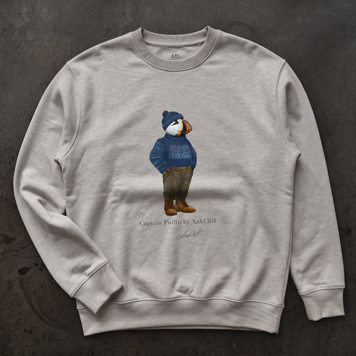 AukCliff Captain Puffin Sweatshirt Carbon Grey / S Captain Puffin™ “Faroe Islands Fisherman” Sweatshirt