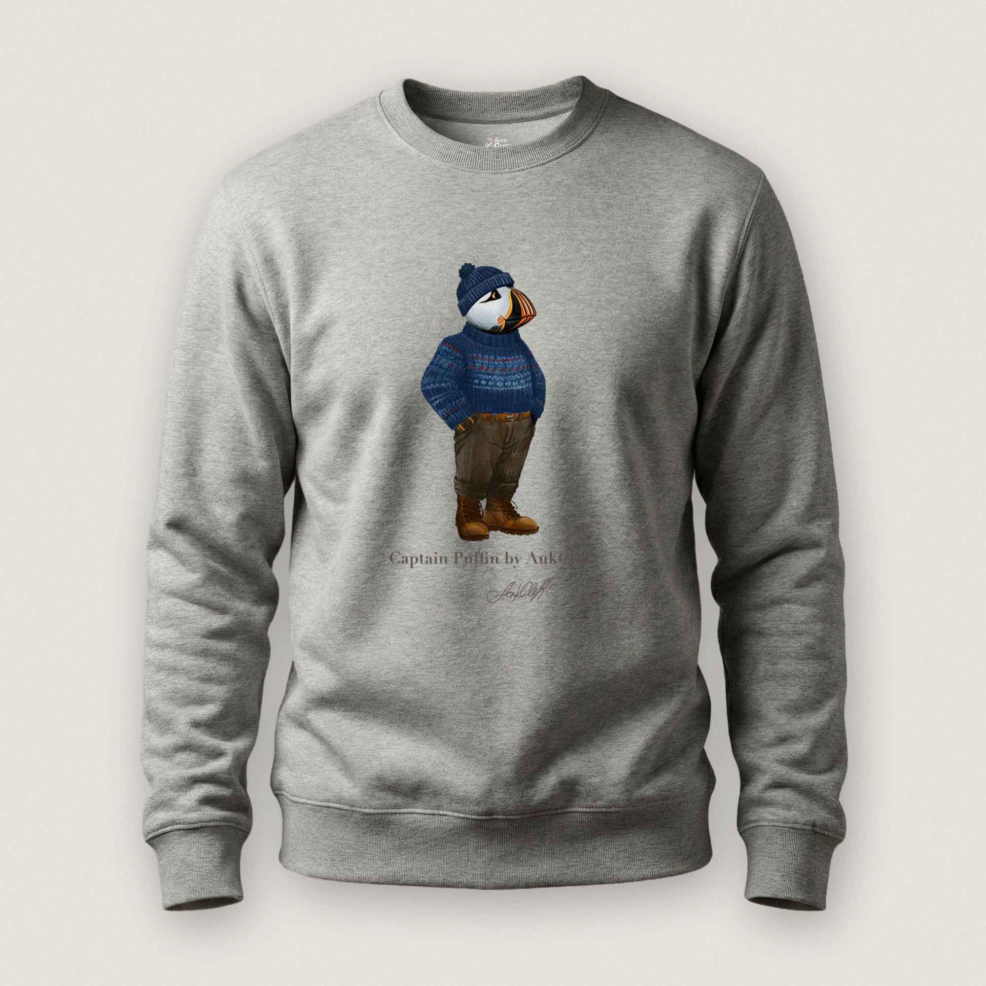 AukCliff Captain Puffin Sweatshirt Carbon Grey / S Captain Puffin™ “Faroe Islands Fisherman” Sweatshirt