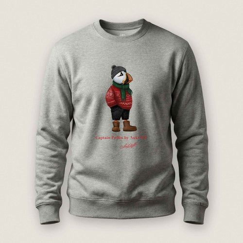 AukCliff Captain Puffin Sweatshirt Carbon Grey / S Captain Puffin™ “Festive Puffin” Sweatshirt