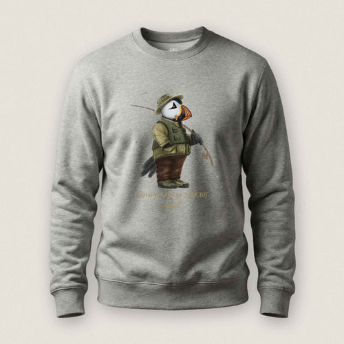 AukCliff Captain Puffin Sweatshirt Carbon Grey / S Captain Puffin™ Fly Fisherman Sweatshirt