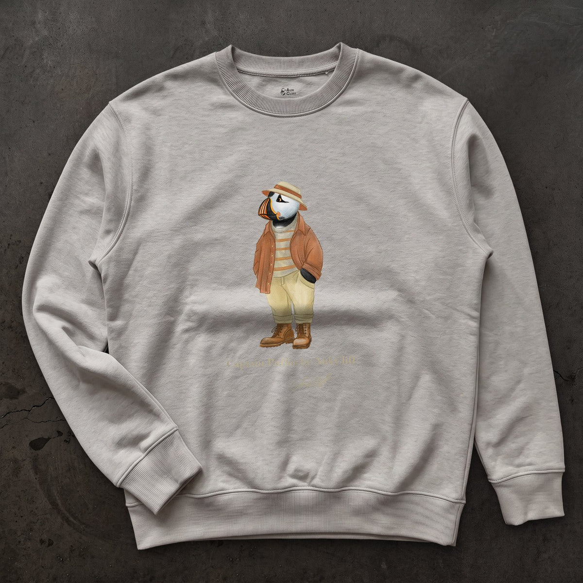 AukCliff® Captain Puffin Sweatshirt Carbon Grey / S Captain Puffin “Iberian Rambler” Sweatshirt
