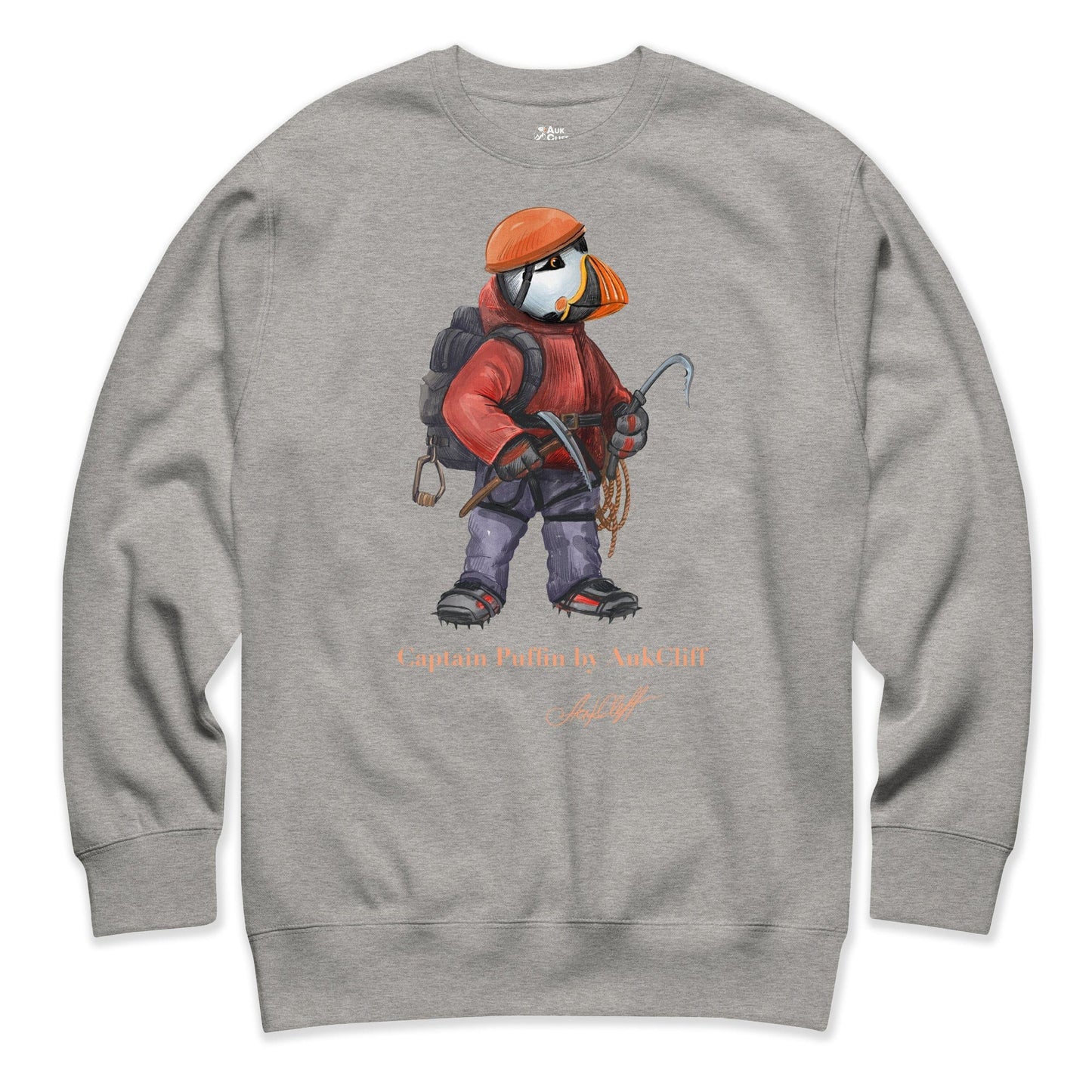 AukCliff Captain Puffin Sweatshirt Carbon Grey / S Captain Puffin™ Ice Climber Sweatshirt