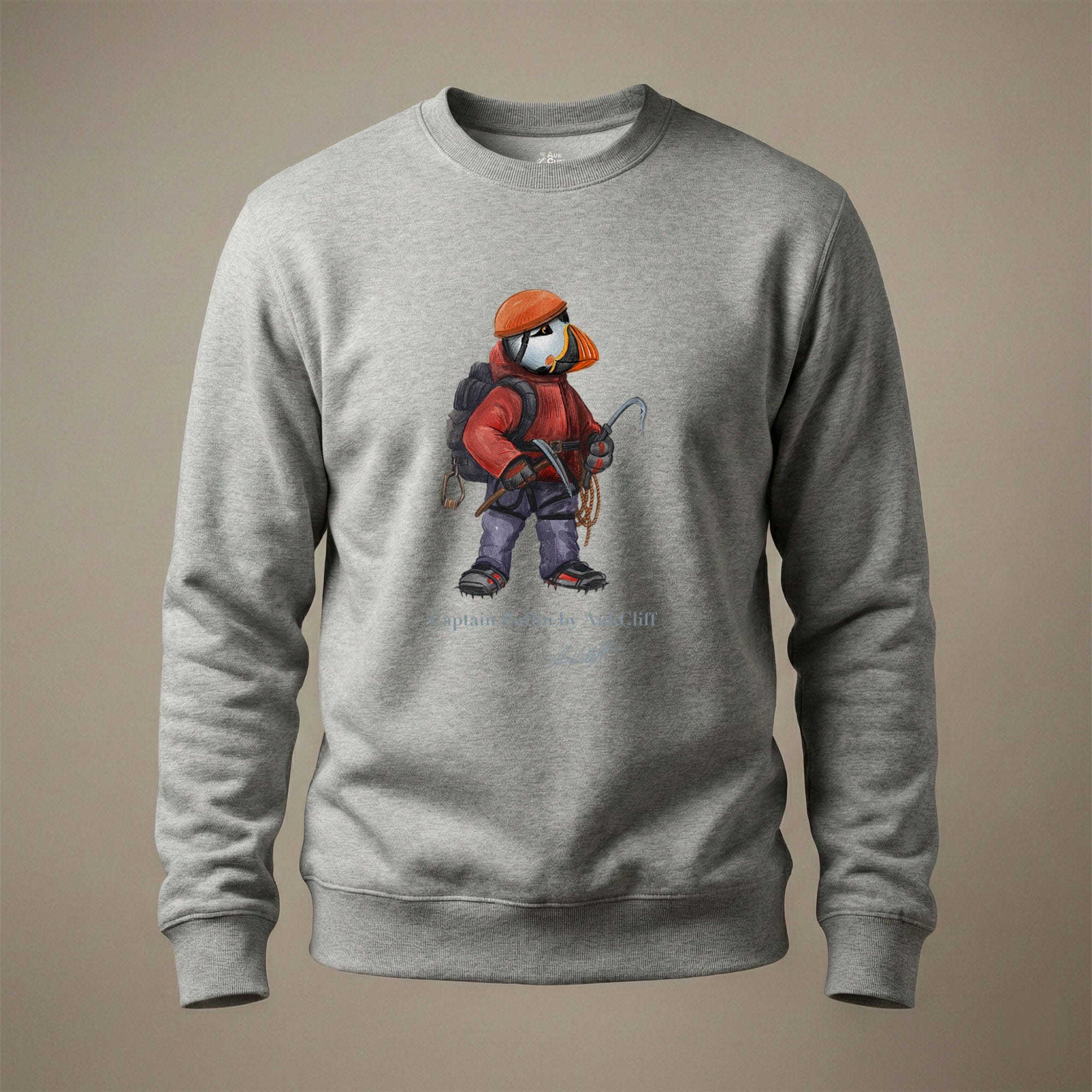 AukCliff Captain Puffin Sweatshirt Carbon Grey / S Captain Puffin™ Ice Climber Sweatshirt