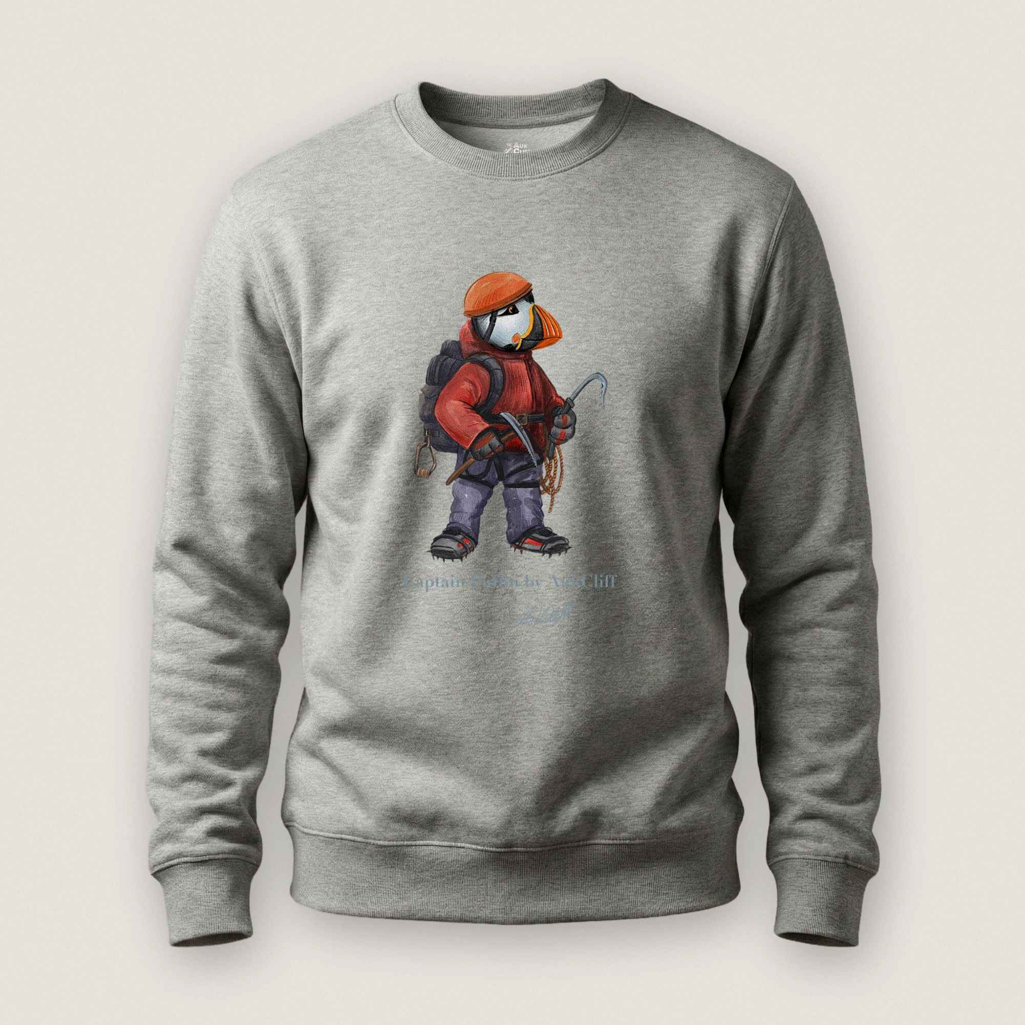 AukCliff Captain Puffin Sweatshirt Carbon Grey / S Captain Puffin™ Ice Climber Sweatshirt