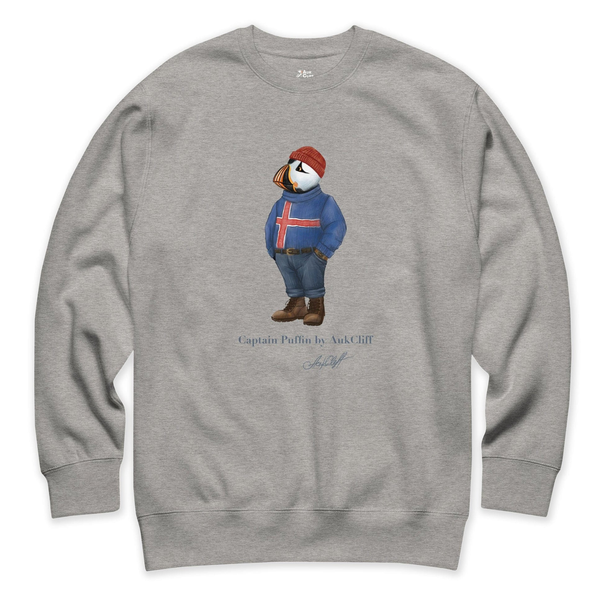 AukCliff Captain Puffin Sweatshirt Carbon Grey / S Captain Puffin™ “Iceland Wanderer” Sweatshirt