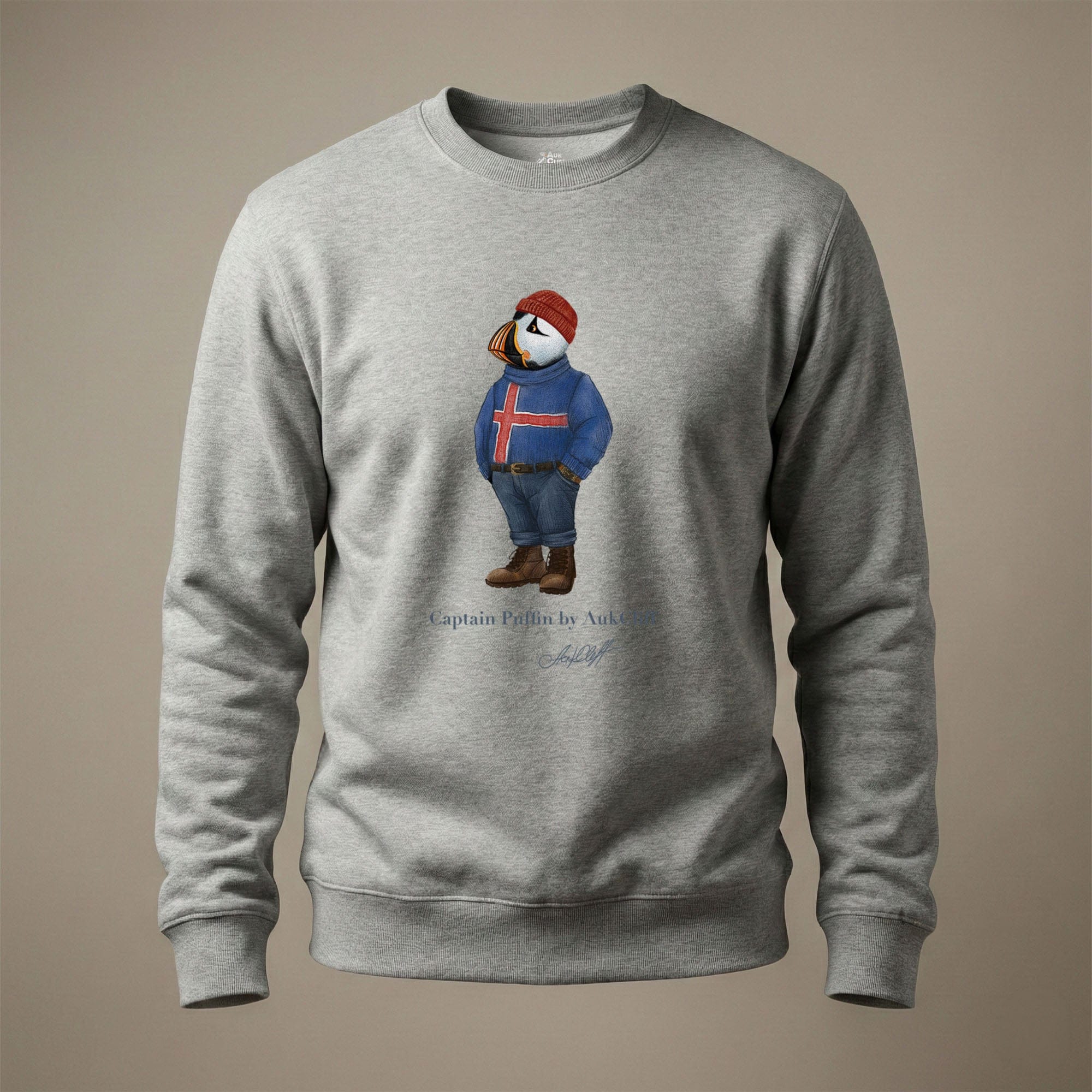 AukCliff Captain Puffin Sweatshirt Carbon Grey / S Captain Puffin™ “Iceland Wanderer” Sweatshirt