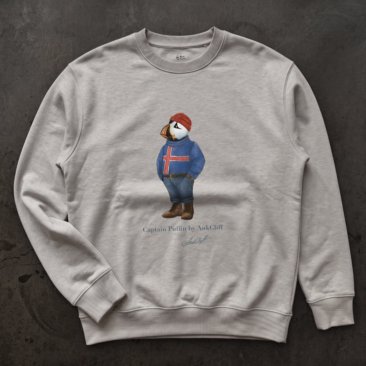 AukCliff Captain Puffin Sweatshirt Carbon Grey / S Captain Puffin™ “Iceland Wanderer” Sweatshirt