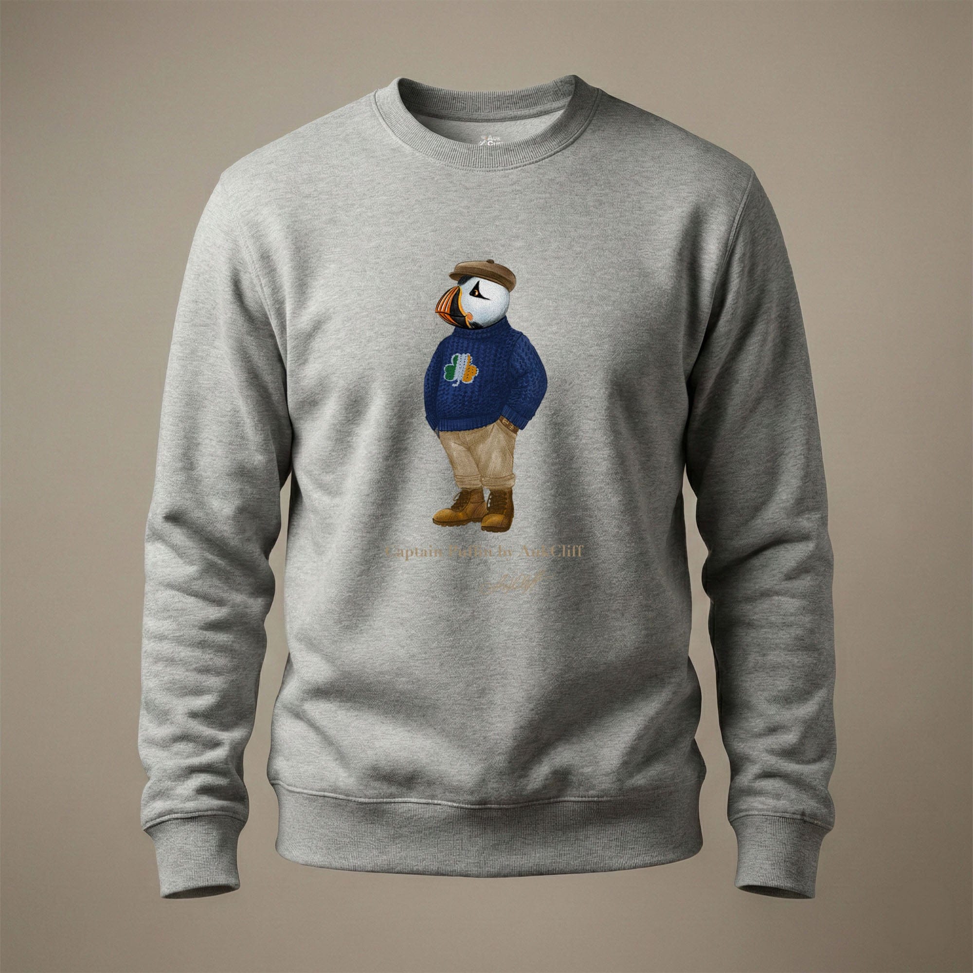 AukCliff Captain Puffin Sweatshirt Carbon Grey / S Captain Puffin™ “Irish Trailkeeper” Sweatshirt