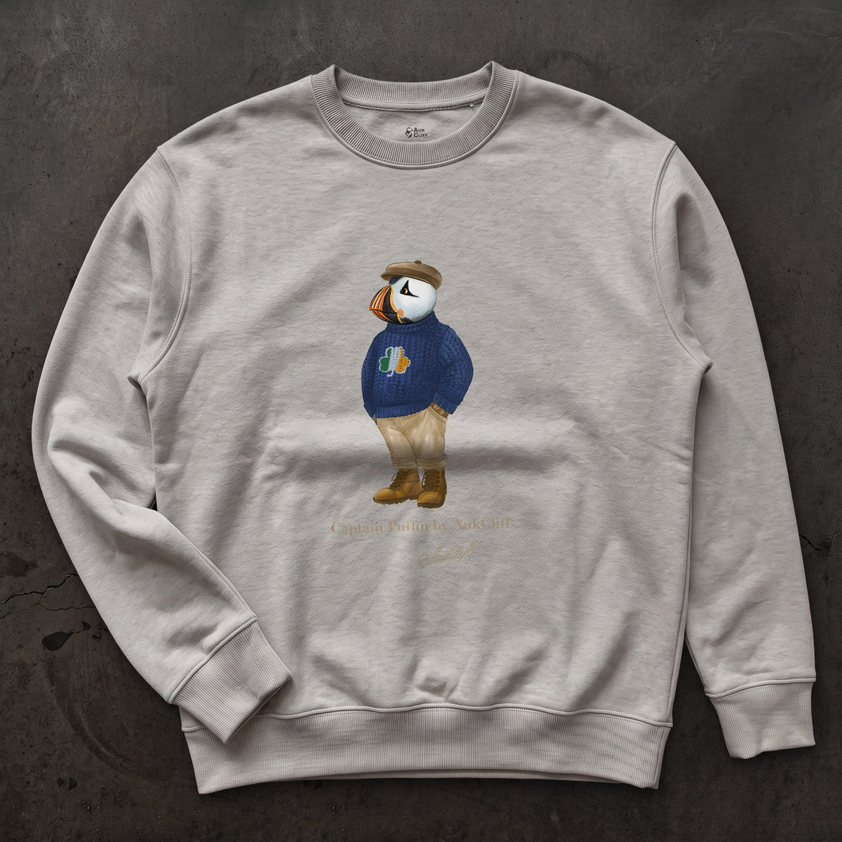 AukCliff Captain Puffin Sweatshirt Carbon Grey / S Captain Puffin™ “Irish Trailkeeper” Sweatshirt