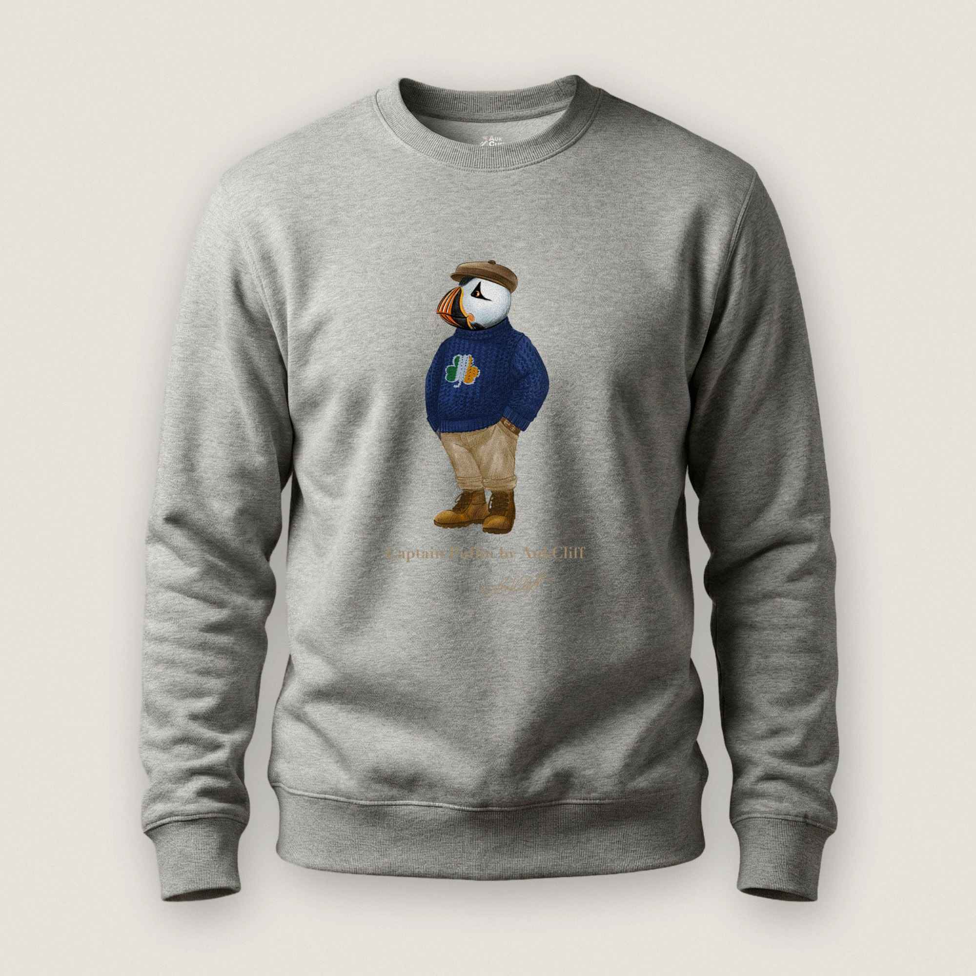 AukCliff Captain Puffin Sweatshirt Carbon Grey / S Captain Puffin™ “Irish Trailkeeper” Sweatshirt