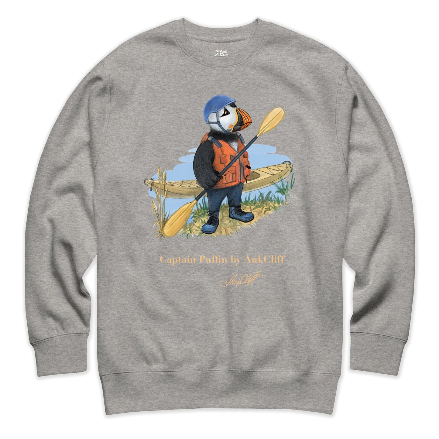 AukCliff Captain Puffin Sweatshirt Carbon Grey / S Captain Puffin™ Kayaker Sweatshirt
