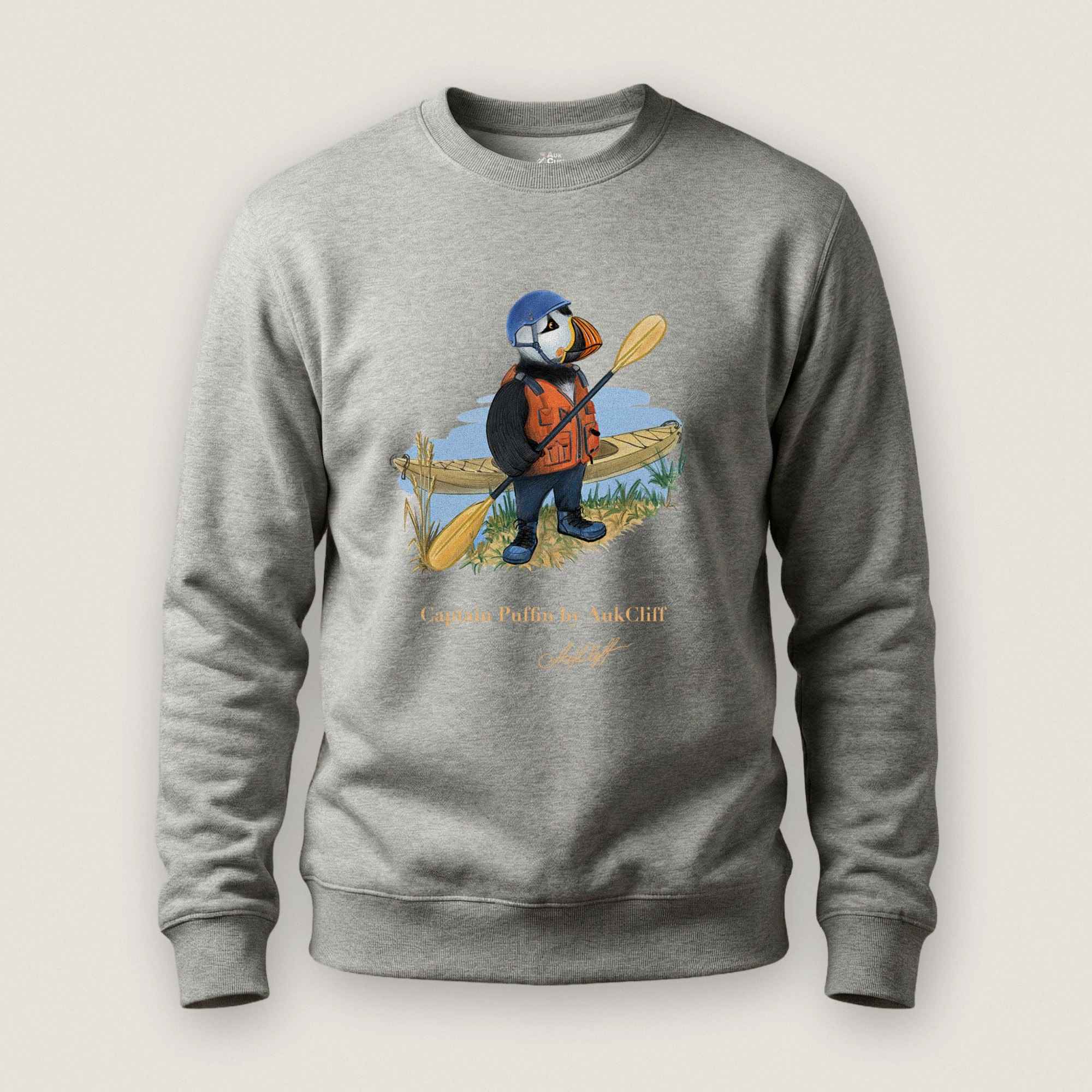 AukCliff Captain Puffin Sweatshirt Carbon Grey / S Captain Puffin™ Kayaker Sweatshirt