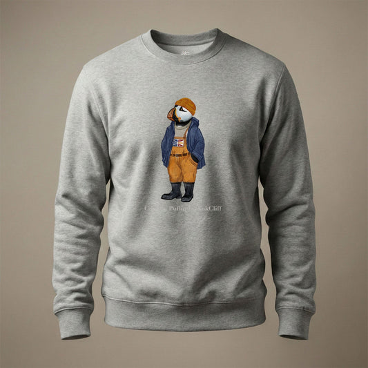 AukCliff® Captain Puffin Sweatshirt Carbon Grey / S Captain Puffin™ Newfoundland & Labrador Sweatshirt