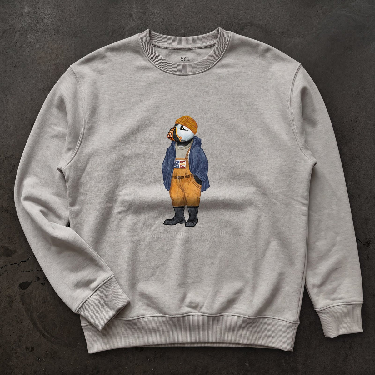 AukCliff® Captain Puffin Sweatshirt Carbon Grey / S Captain Puffin™ Newfoundland & Labrador Sweatshirt