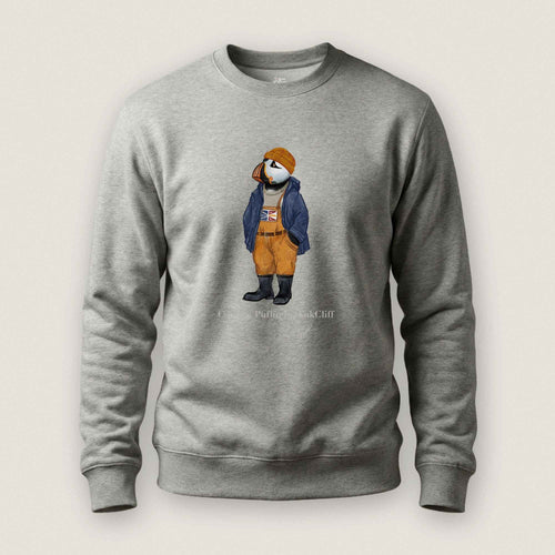 AukCliff® Captain Puffin Sweatshirt Carbon Grey / S Captain Puffin™ Newfoundland & Labrador Sweatshirt