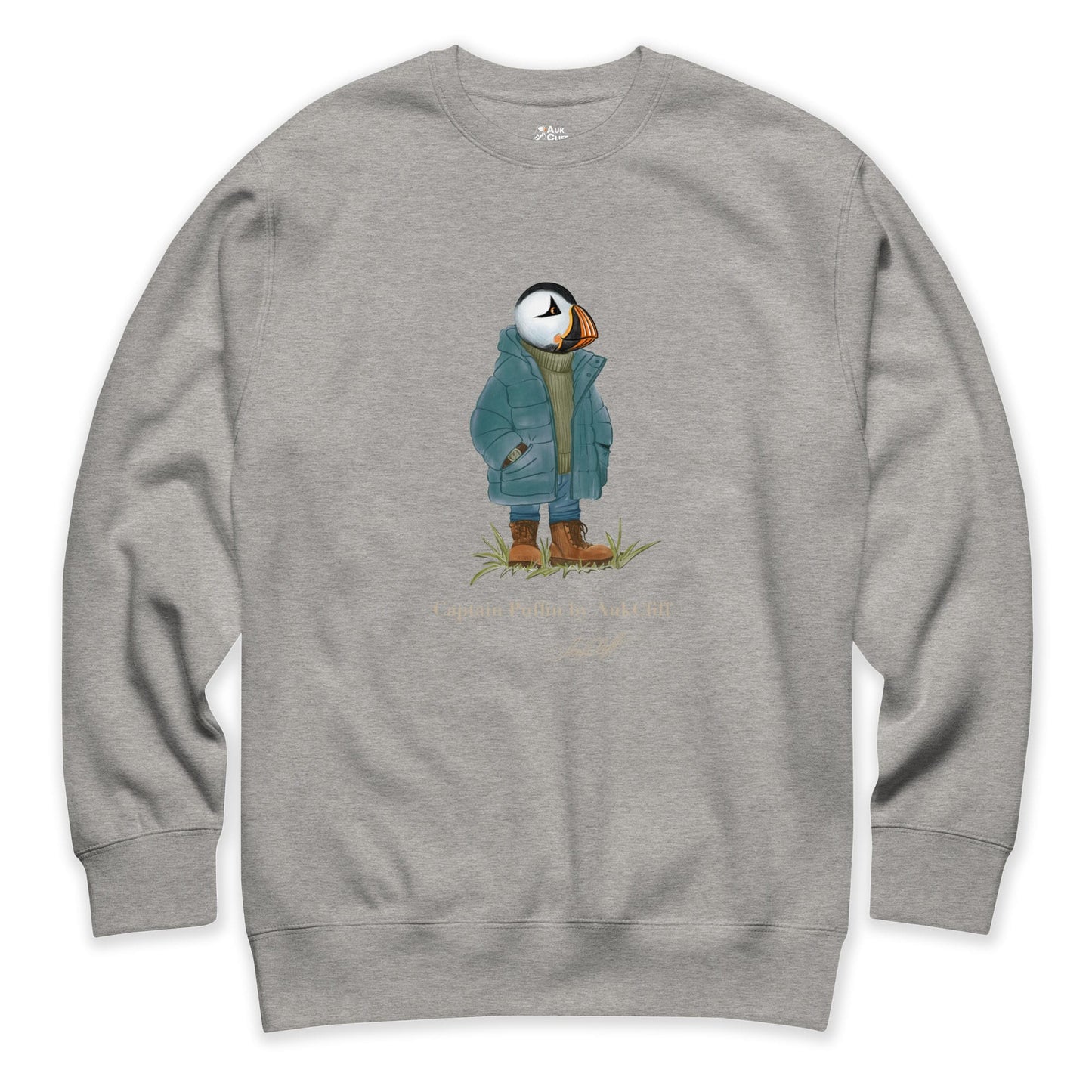 AukCliff® Captain Puffin Sweatshirt Carbon Grey / S Captain Puffin™ “Nordic Trailkeeper” Sweatshirt