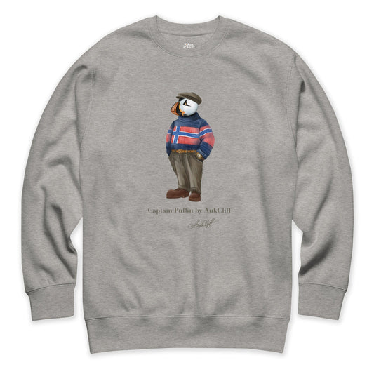 AukCliff Captain Puffin Sweatshirt Carbon Grey / S Captain Puffin™ “Nordic Wanderer” Sweatshirt