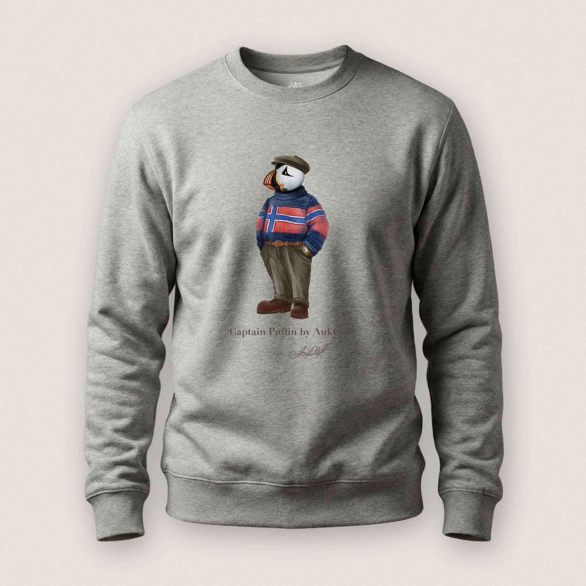 AukCliff Captain Puffin Sweatshirt Carbon Grey / S Captain Puffin™ “Nordic Wanderer” Sweatshirt