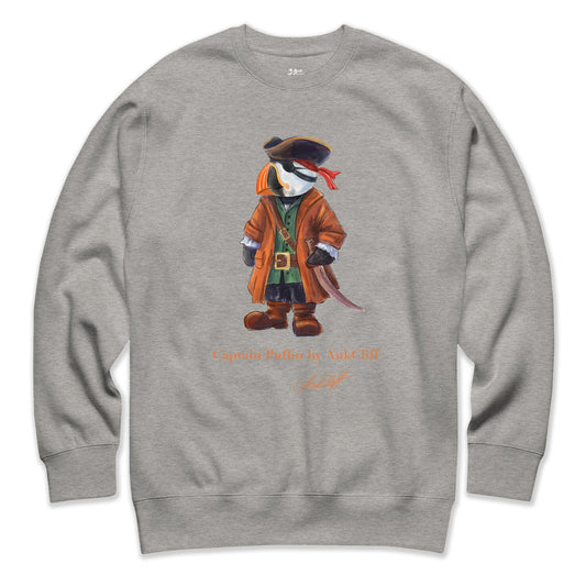 AukCliff Captain Puffin Sweatshirt Carbon Grey / S Captain Puffin™ Pirate Sweatshirt