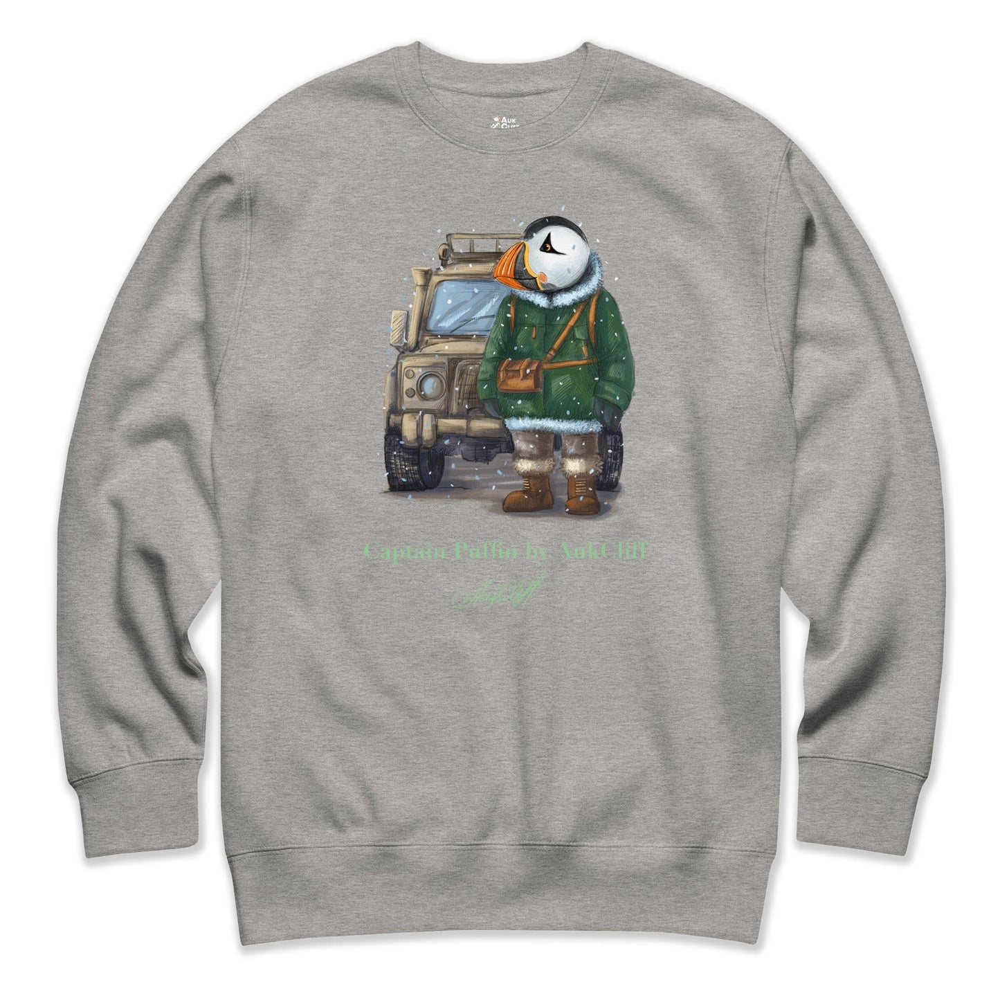 AukCliff Captain Puffin Sweatshirt Carbon Grey / S Captain Puffin™ Polar Explorer Sweatshirt