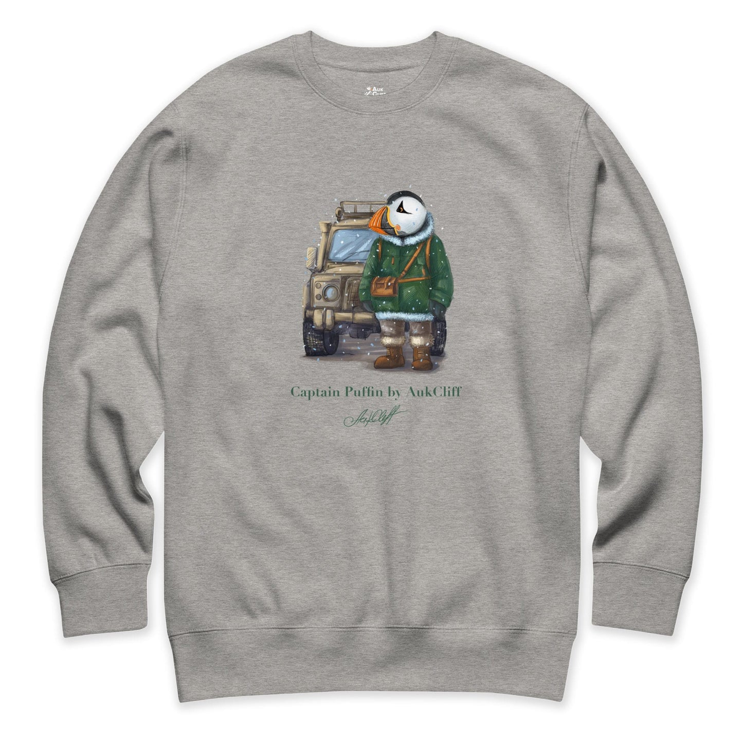 AukCliff Captain Puffin Sweatshirt Carbon Grey / S Captain Puffin™ Polar Explorer Sweatshirt