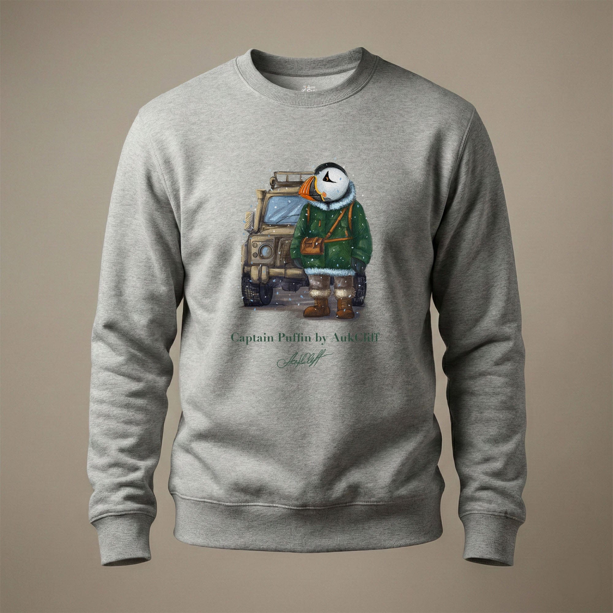 AukCliff Captain Puffin Sweatshirt Carbon Grey / S Captain Puffin™ Polar Explorer Sweatshirt