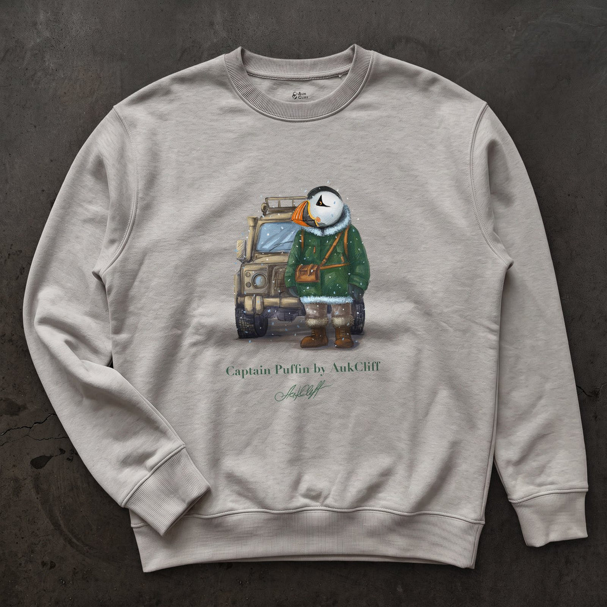 AukCliff Captain Puffin Sweatshirt Carbon Grey / S Captain Puffin™ Polar Explorer Sweatshirt