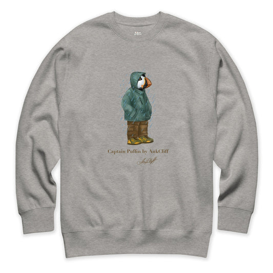 AukCliff Captain Puffin Sweatshirt Carbon Grey / S Captain Puffin™ “Rainy Day Rambler” Sweatshirt