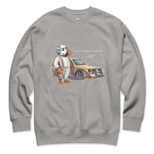 AukCliff Captain Puffin Sweatshirt Carbon Grey / S Captain Puffin™ Rally Driver Sweatshirt