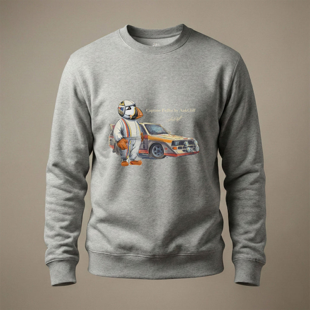 AukCliff Captain Puffin Sweatshirt Carbon Grey / S Captain Puffin™ Rally Driver Sweatshirt