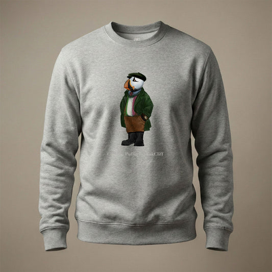 AukCliff® Captain Puffin Sweatshirt Carbon Grey / S Captain Puffin™ Republic of Newfoundland Sweatshirt